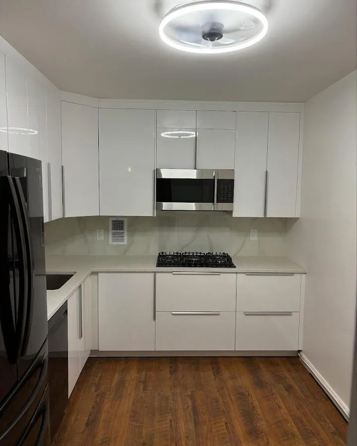 Renovated kitchen with quartz countertops in Seal Beach